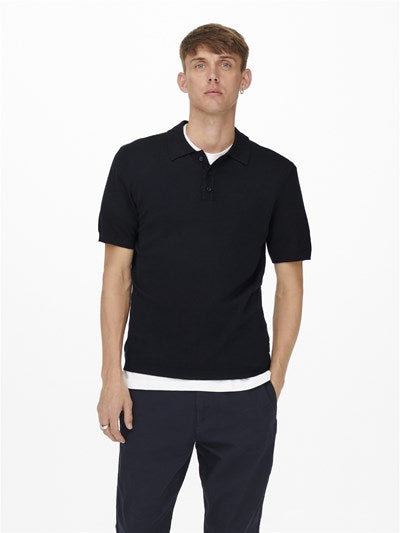 Polo Zip Only & Sons Onswyler Life Reg Knit Dark Navy