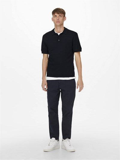 Polo Zip Only & Sons Onswyler Life Reg Knit Dark Navy