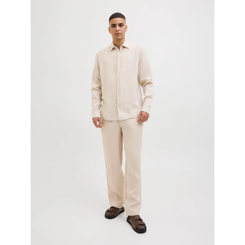 Pantalon Jack & Jones JPSTKARL Lawrence Linen Chino Silver