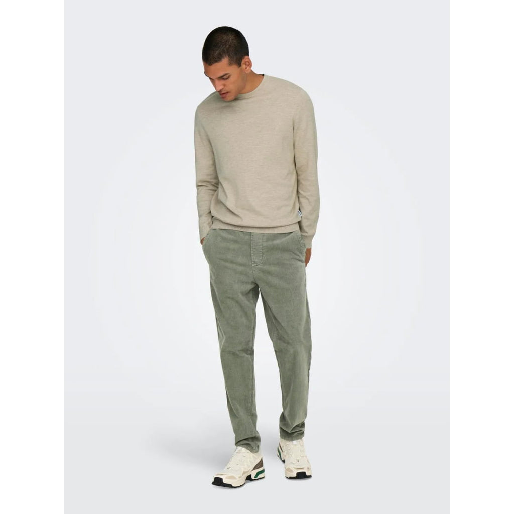 Pantalon Only & Sons Onslinus Taper Corduroy 0185 Castor