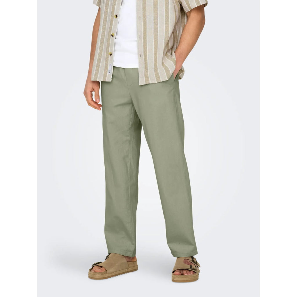 Pantalon Only & Sons Onssinus Loose 0007 Lin Tea - Ribstop