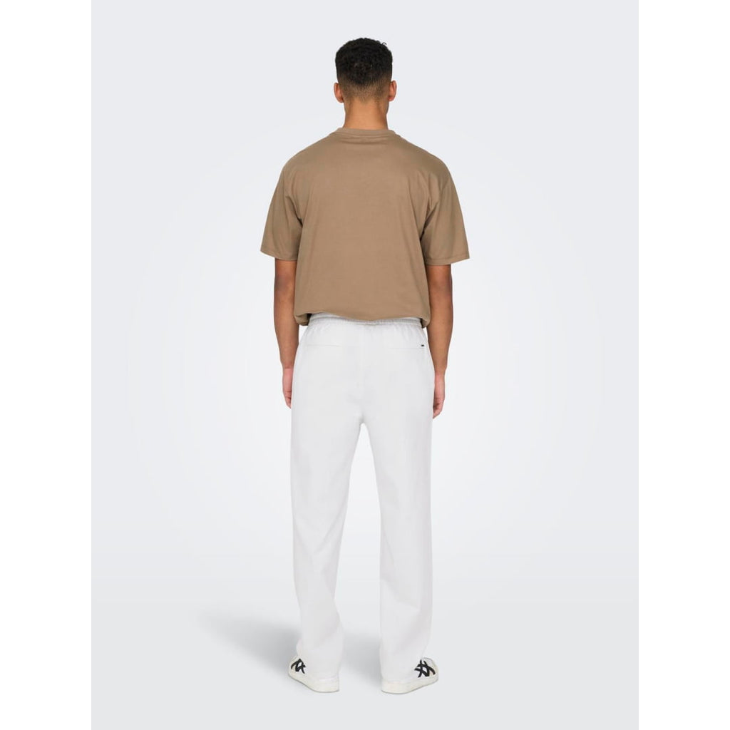Pantalon Only & Sons Onssinus Loose 8267 Lin Bright White
