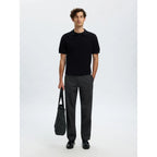 Pantalon Selected SLH175 Slim Miles Brushed Dark Grey