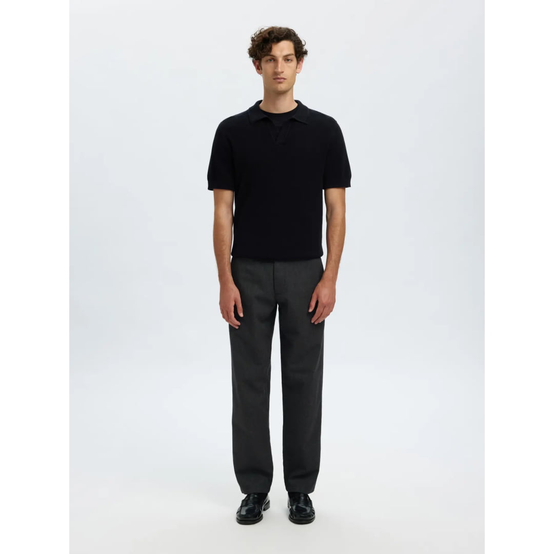 Pantalon Selected SLH175 Slim Miles Brushed Dark Grey