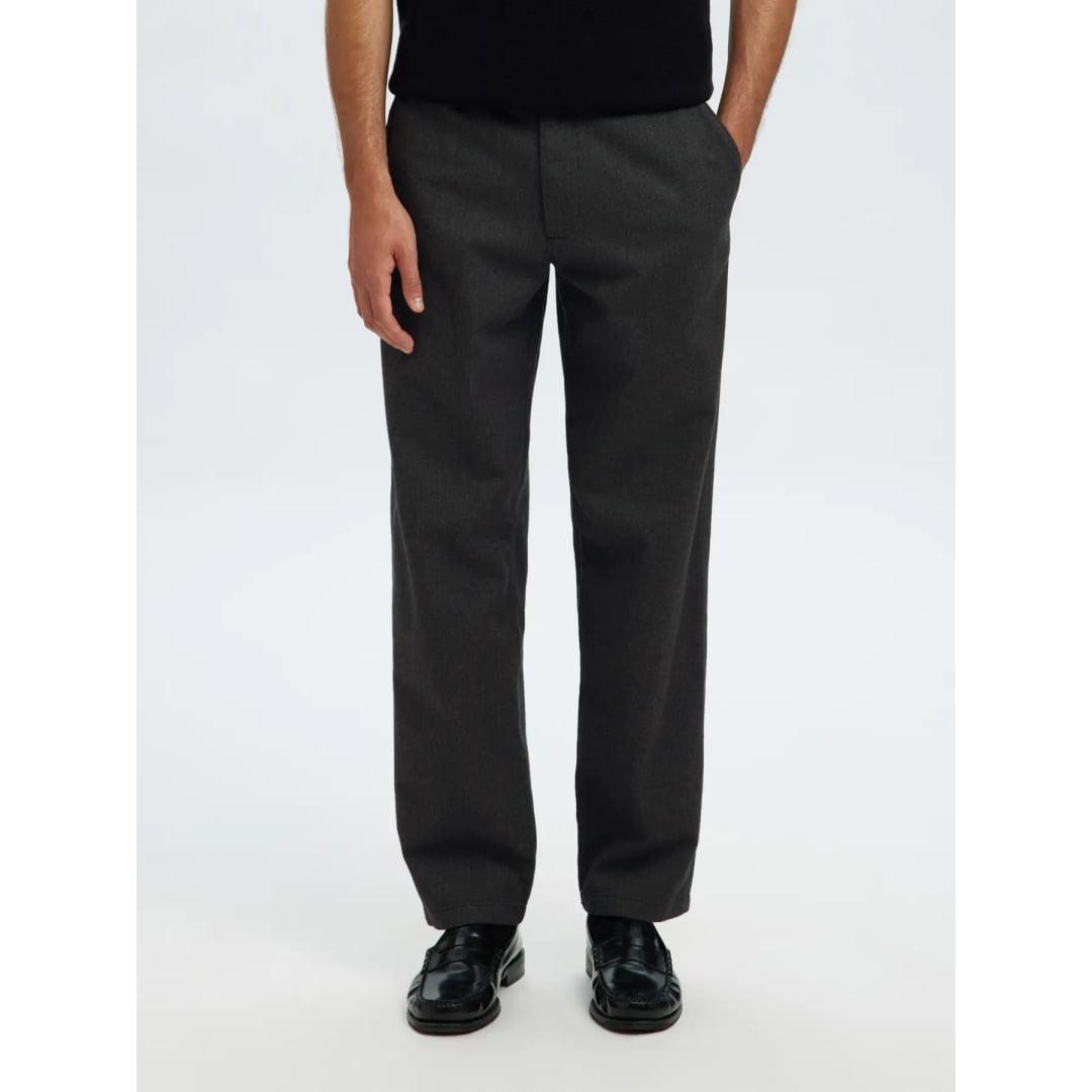 Pantalon Selected SLH175 Slim Miles Brushed Dark Grey