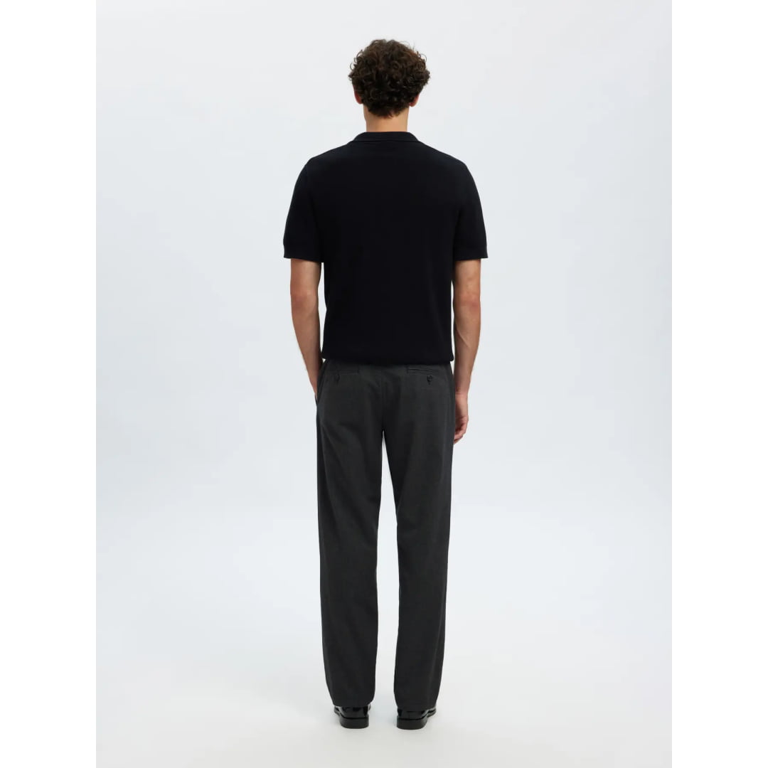 Pantalon Selected SLH175 Slim Miles Brushed Dark Grey