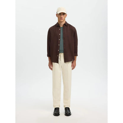 Pantalon Selected SLH190-REG Tape Leroy Pleat Jari Birch