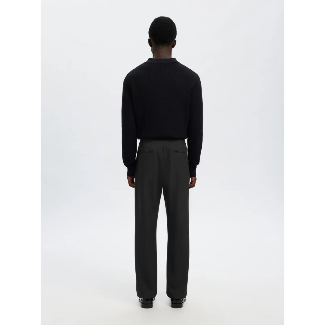 Pantalon Selected SLH196 Straight Robert String Black