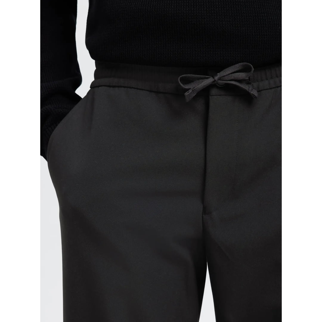 Pantalon Selected SLH196 Straight Robert String Black