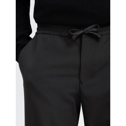 Pantalon Selected SLH196 Straight Robert String Black