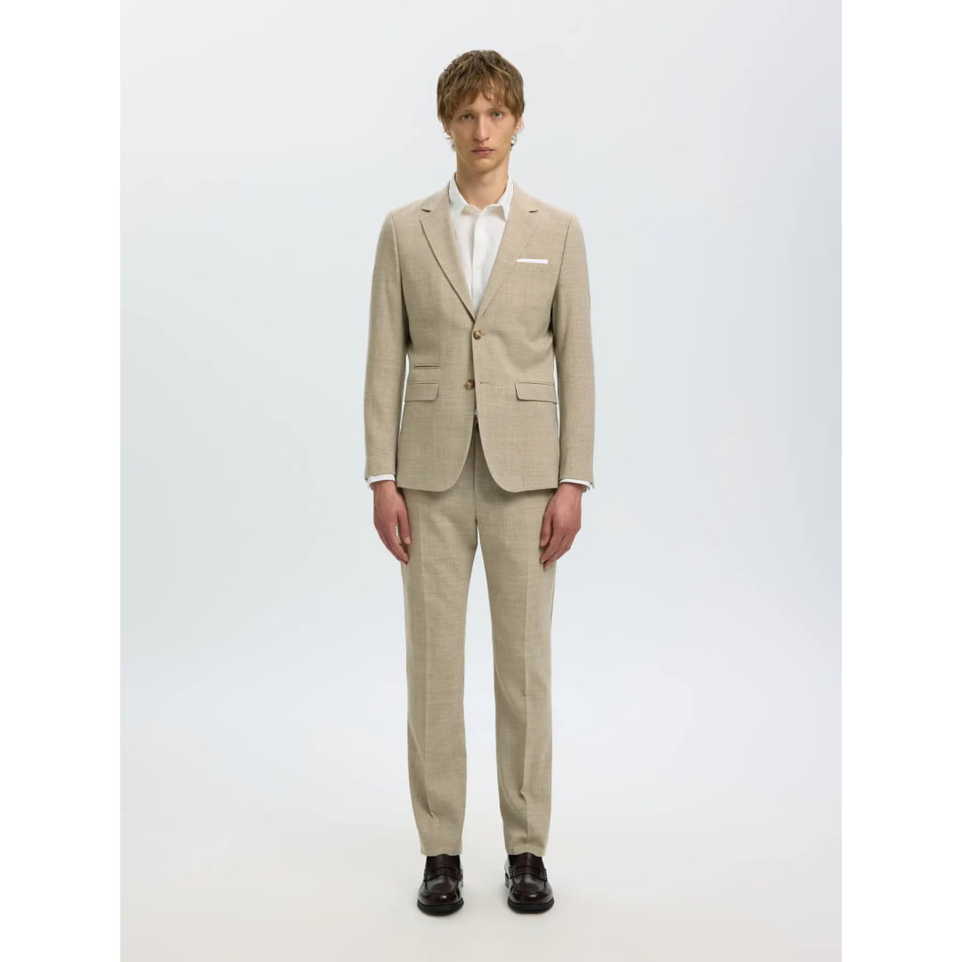 Pantalon Selected SLMSLIM-OASIS Linen Sand - Slmslim-oasis