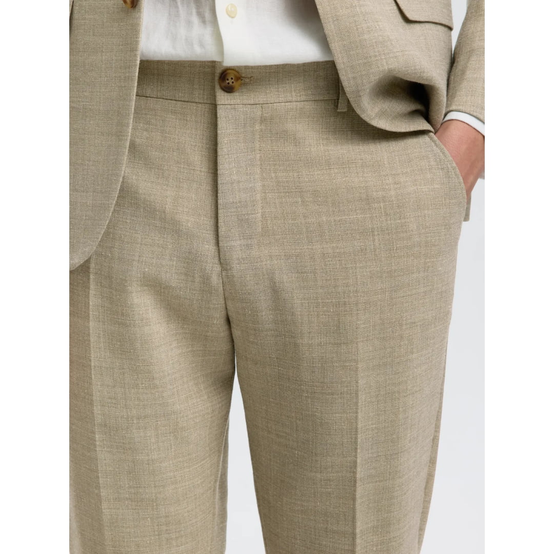 Pantalon Selected SLMSLIM-OASIS Linen Sand - Slmslim-oasis