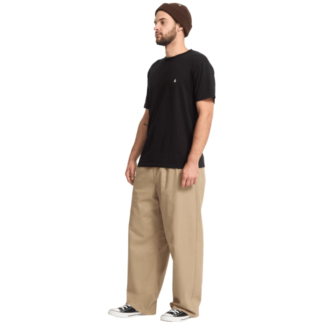 Pantalon Volcom Baggos Pleat Khaki - Insidshop.com
