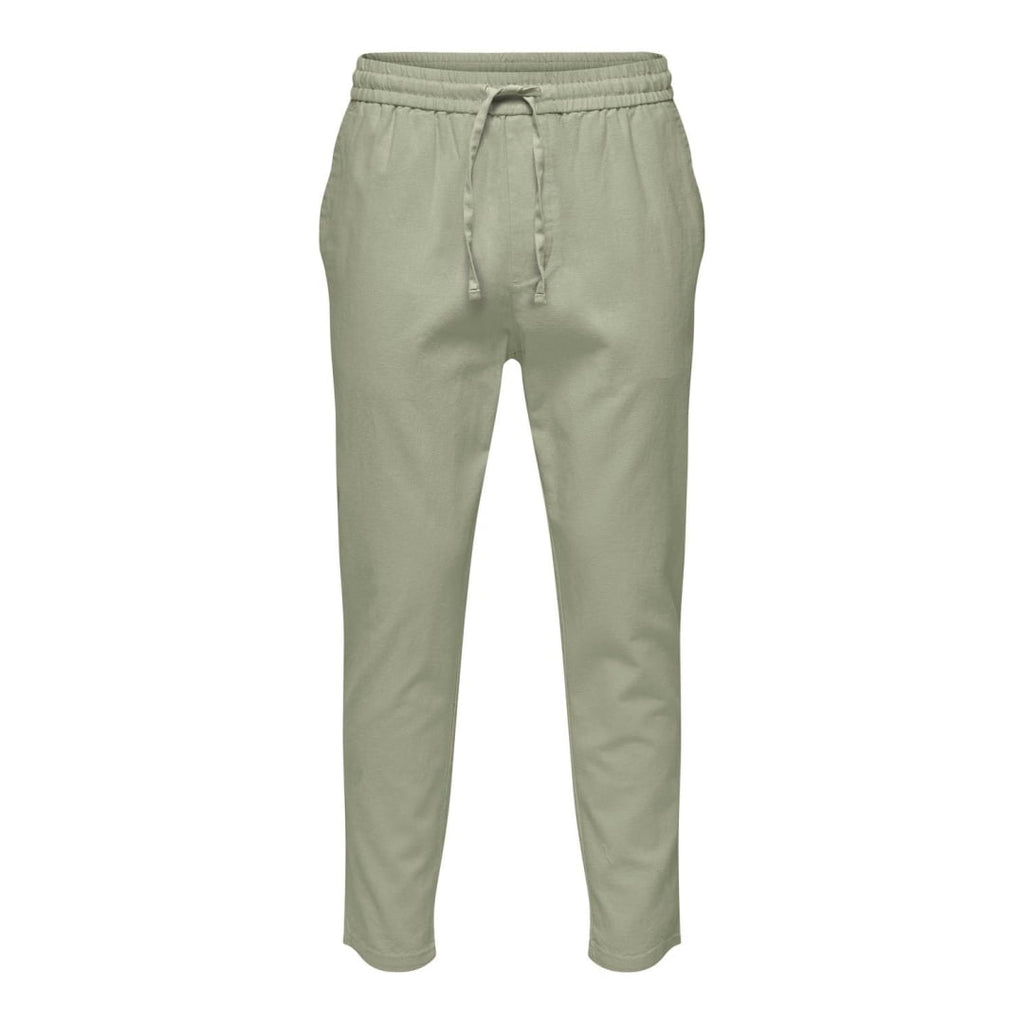 Pantalons en Lin Only & Sons Crop Cot Tea