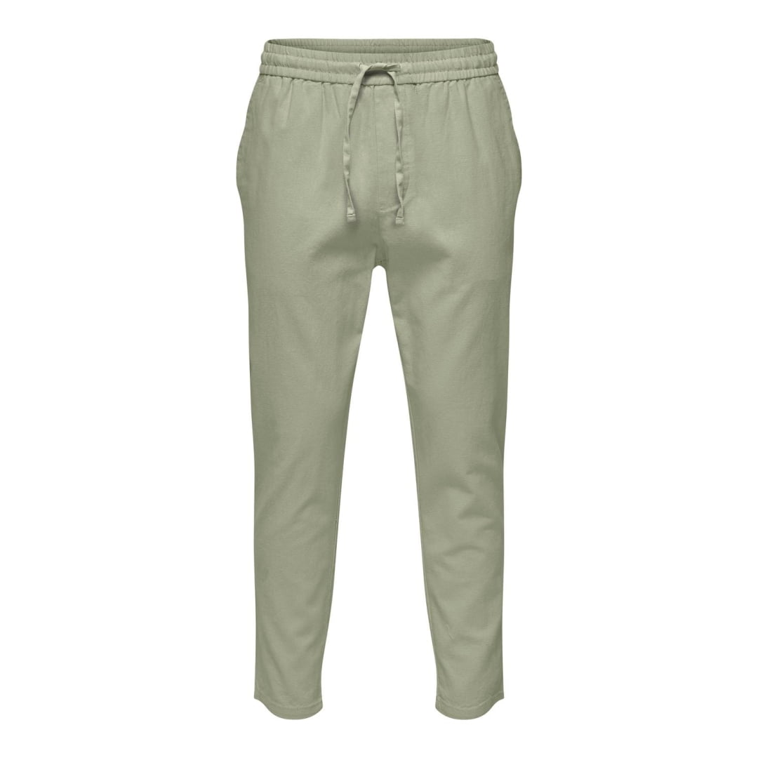 Pantalons en Lin Only & Sons Crop Cot Tea