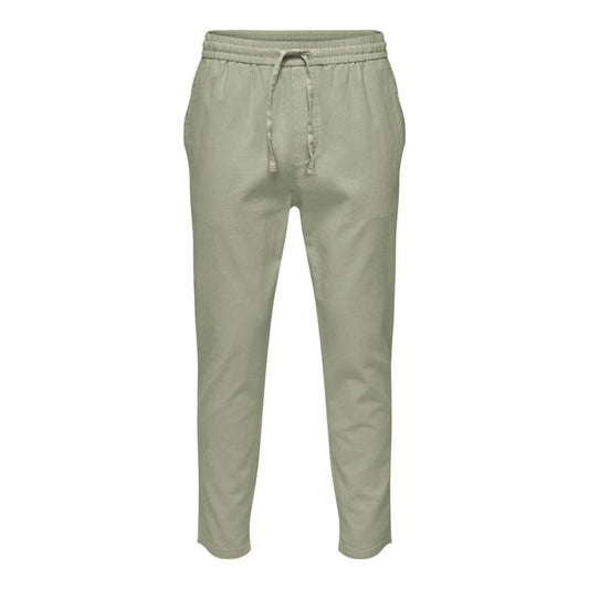 Pantalons en Lin Only & Sons Crop Cot Tea