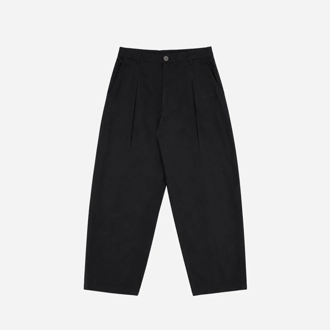 Pantalons Jacker Pleated Baggy Black - Insidshop.com