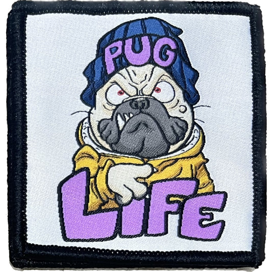 Patch Scratchy’s Pug Life - a Esh Cheli Camo Fond Blanc -