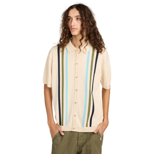 Polo Element Cotton Knit Oat Milk - Insidshop.com