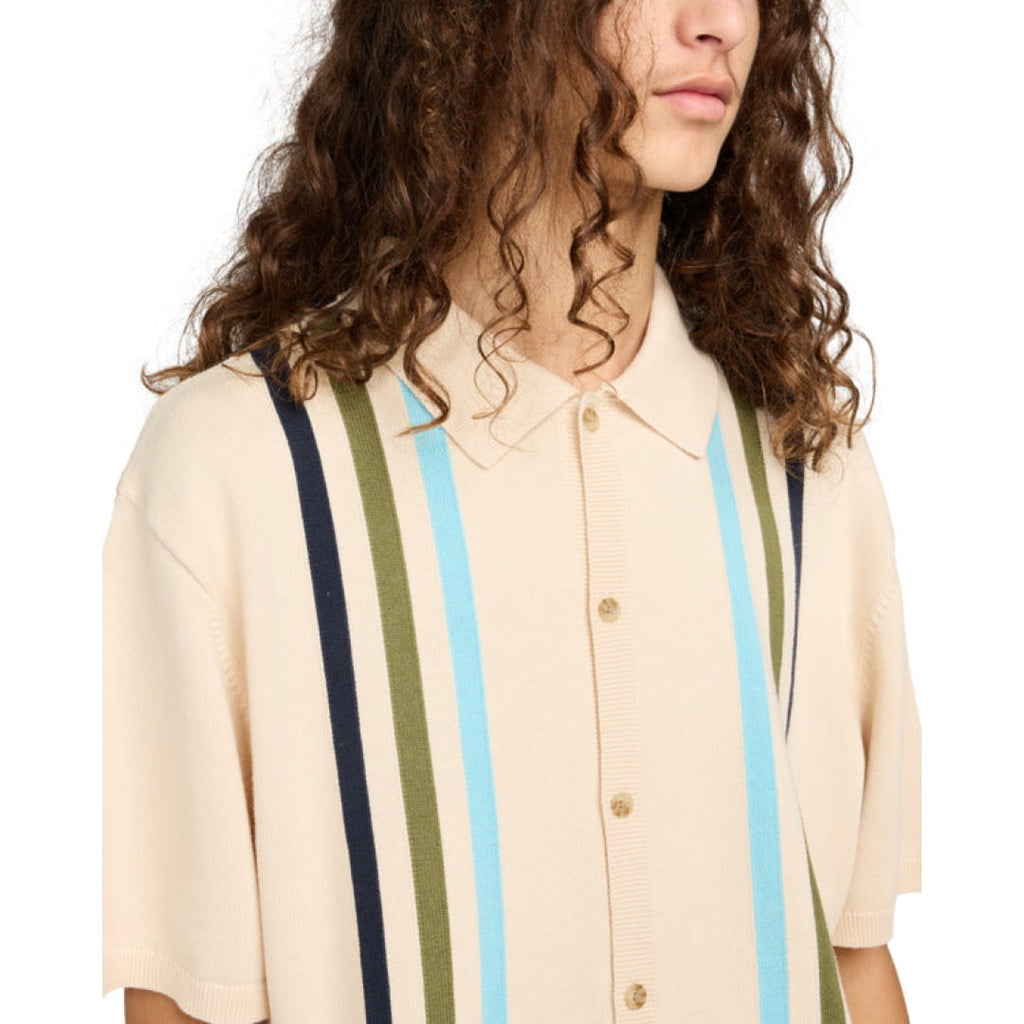 Polo Element Cotton Knit Oat Milk - Insidshop.com