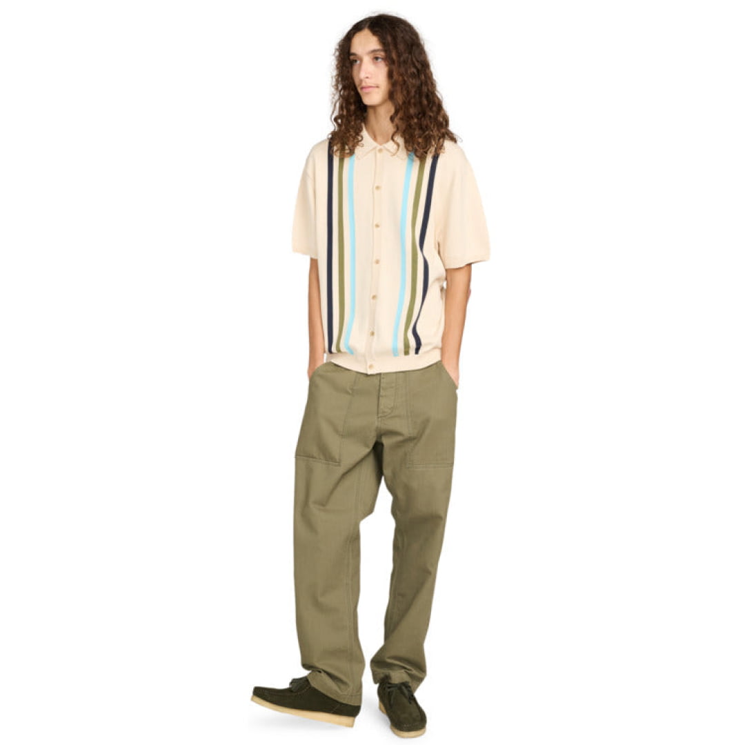 Polo Element Cotton Knit Oat Milk - Insidshop.com