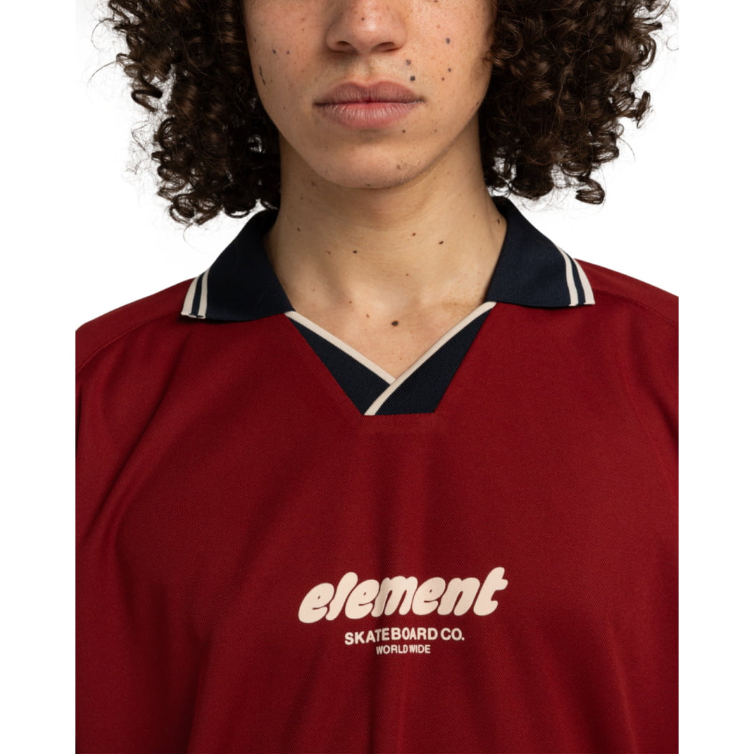 Polo Element Soccer Game SS Pomegranate - Ss - Insidshop.com
