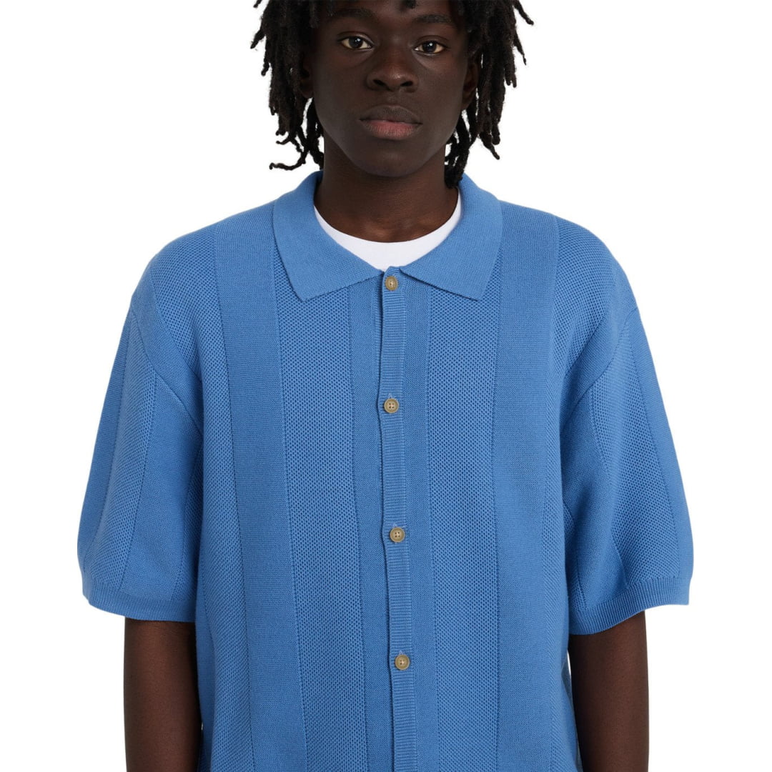 Polo Element Stripe Textured Knit Riviera - Insidshop.com