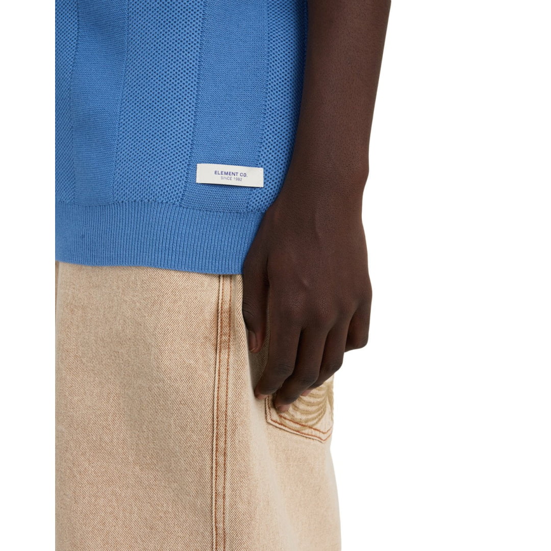 Polo Element Stripe Textured Knit Riviera - Insidshop.com