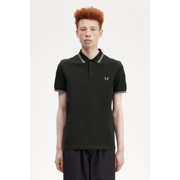 Polo Fred Perry Twin Tipped Night Green Sea Grass