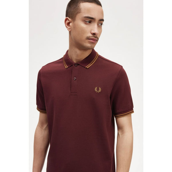 Polo Fred Perry Twin Tipped Oxyde Blood - Insidshop.com