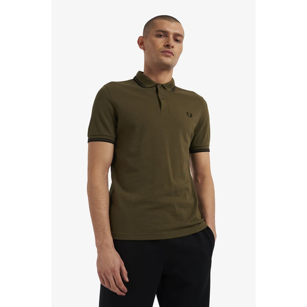 Polo Fred Perry Twin Tipped UNFRMGRN Black - Unfrmgrn -