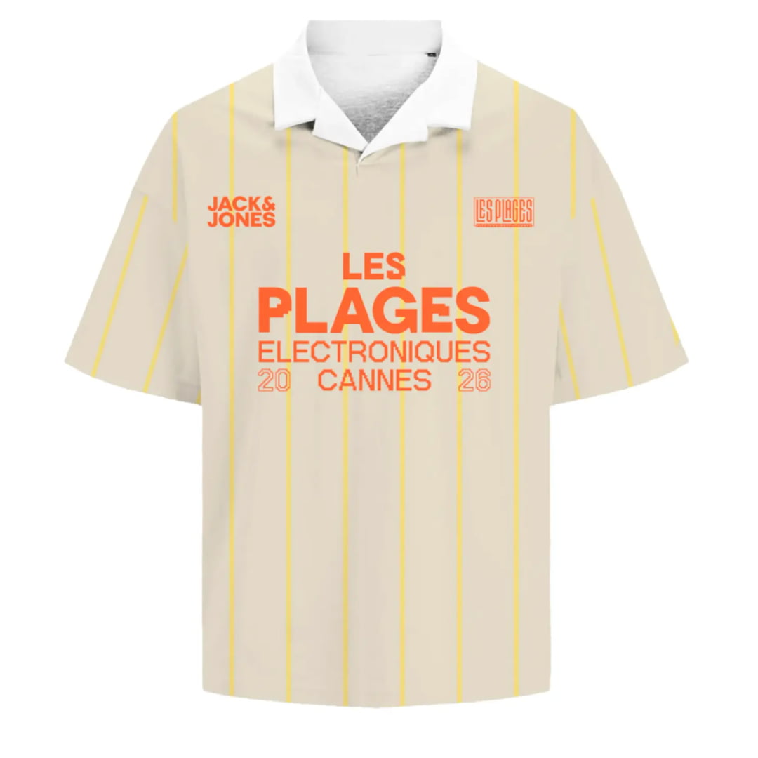 Polo Jack & Jones JORLES Plages SMU Antique White - Jorles