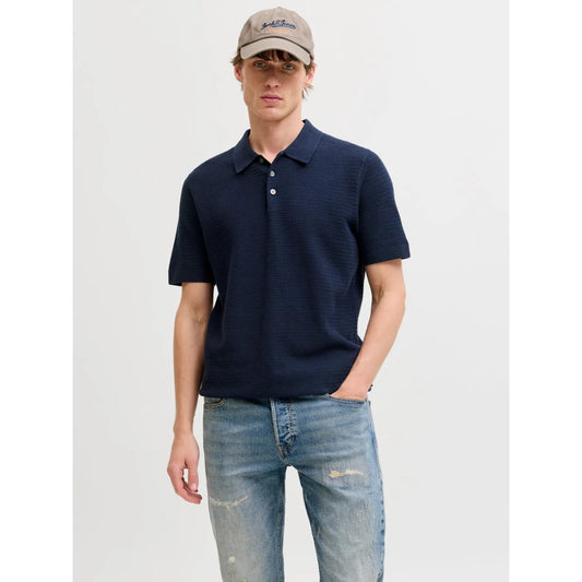 Polo Jack & Jones JPRBLURILEY Knit SS Sky Captain