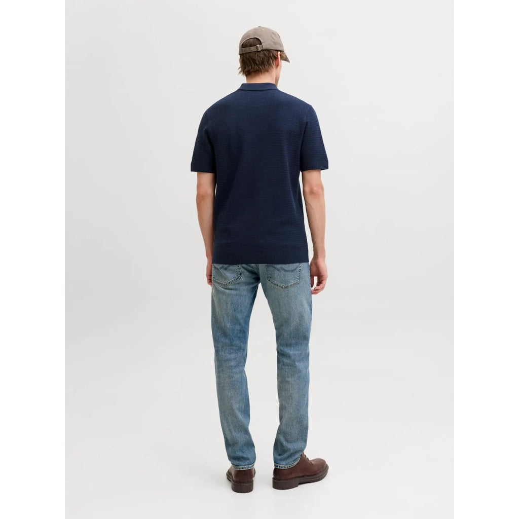 Polo Jack & Jones JPRBLURILEY Knit SS Sky Captain