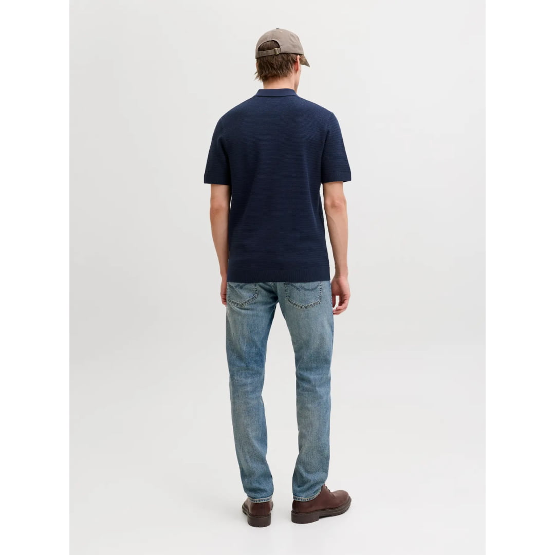 Polo Jack & Jones JPRBLURILEY Knit SS Sky Captain