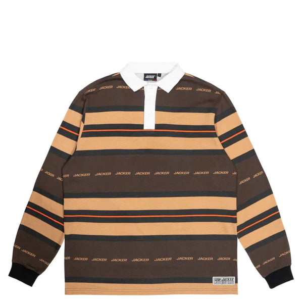Polo Jacker Stripped Multi Brown - Insidshop.com