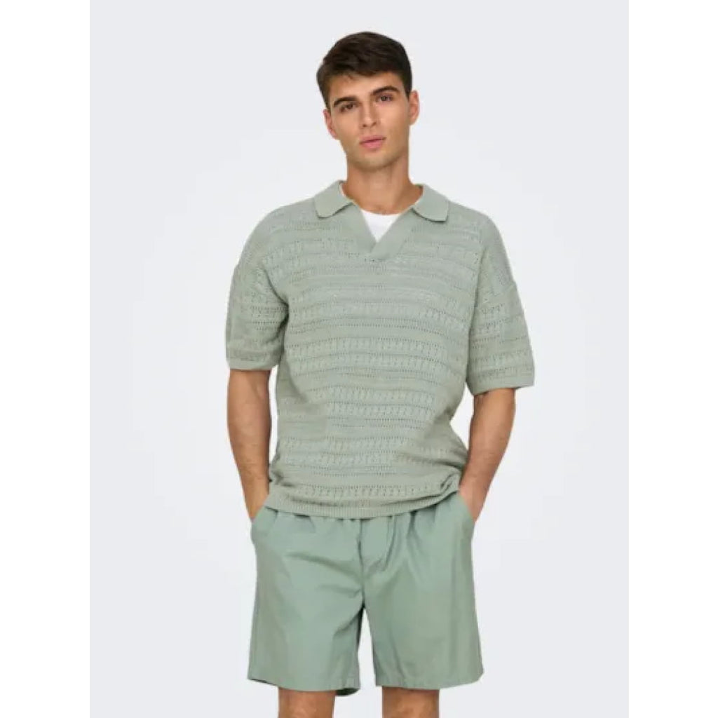 Polo Only & Sons Onsgrayson DS 5 Chochet Knit Wrought Iron