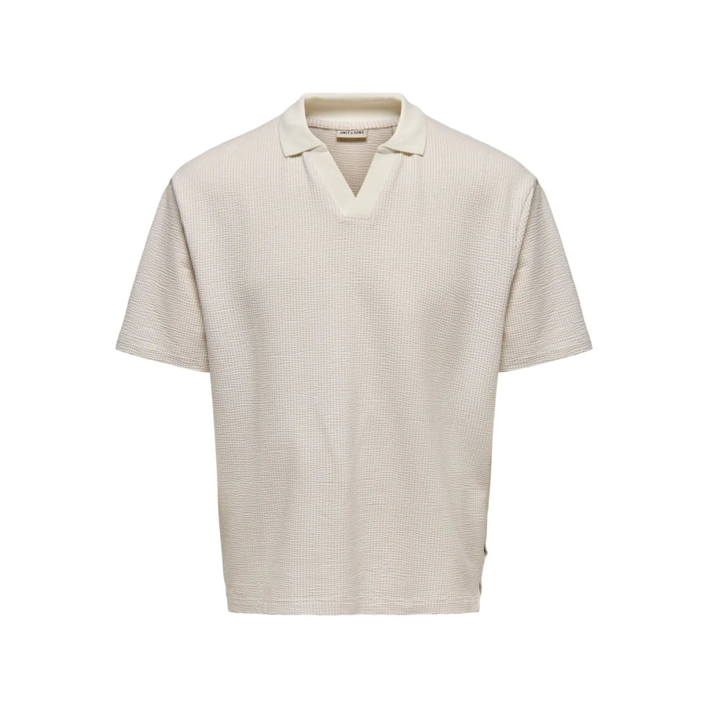 Polo Only & Sons ONSKIAN Life RLX Stripe Egret Pumice Stone