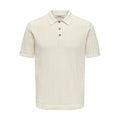 Polo Only & Sons ONSMOON Reg 12 SS Knit Egret - Onsmoon Ss