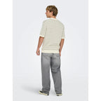 Polo Only & Sons ONSTILO Life SS Split Neck Knit Gardenia