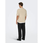 Polo Only & Sons Onstravis Reg 12 SS MEL Knit Oatmeal - Ss