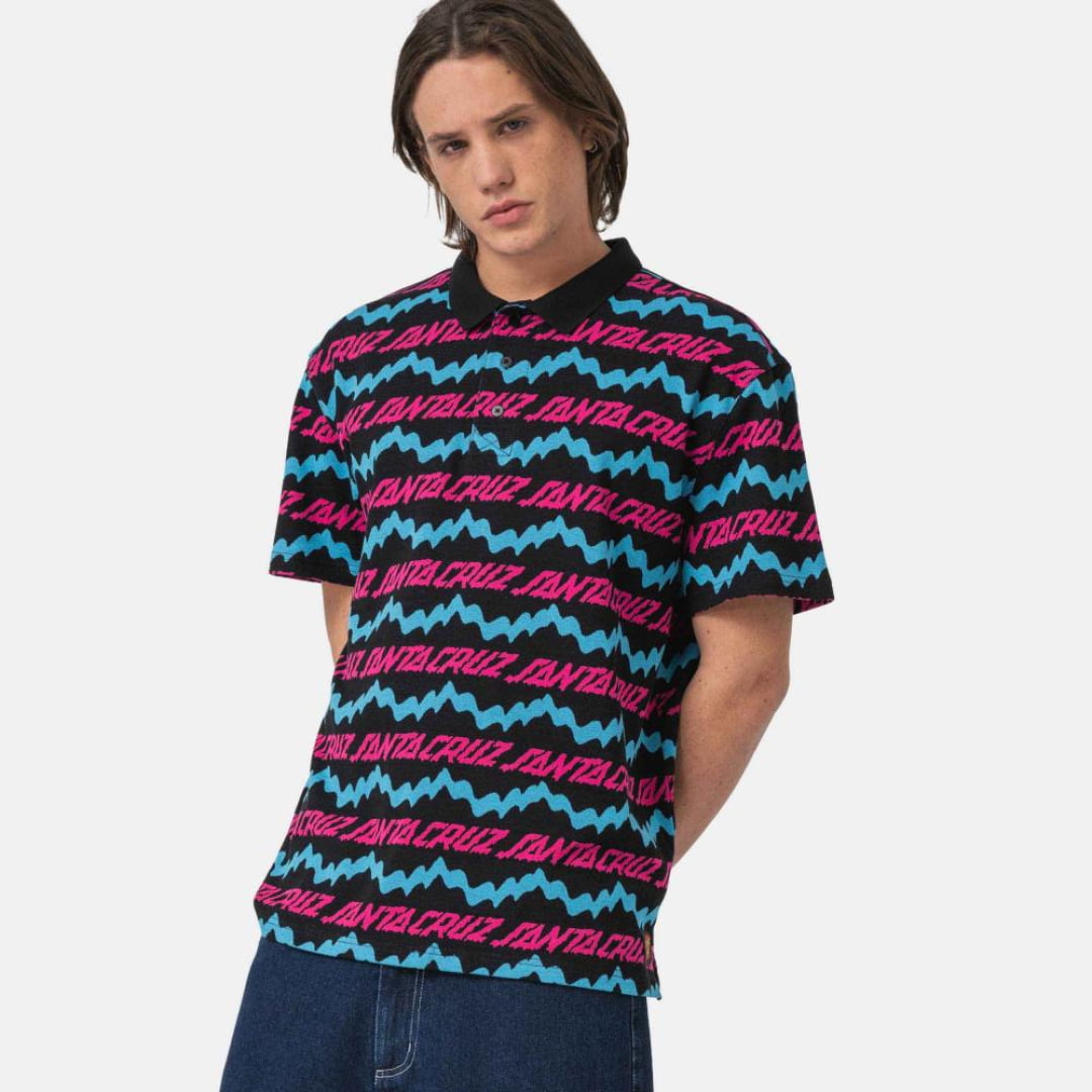 Polo Santa Cruz Slime Drip Black Insidshop.com