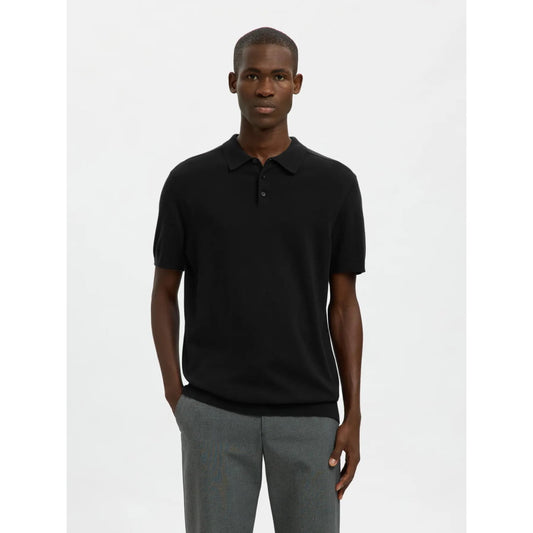 Polo Selected SLHBERH SS Black - Slhberh Ss - Insidshop.com