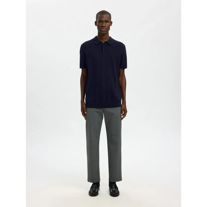 Polo Selected SLHBERH SS Navy Blazer Melange - Slhberh Ss