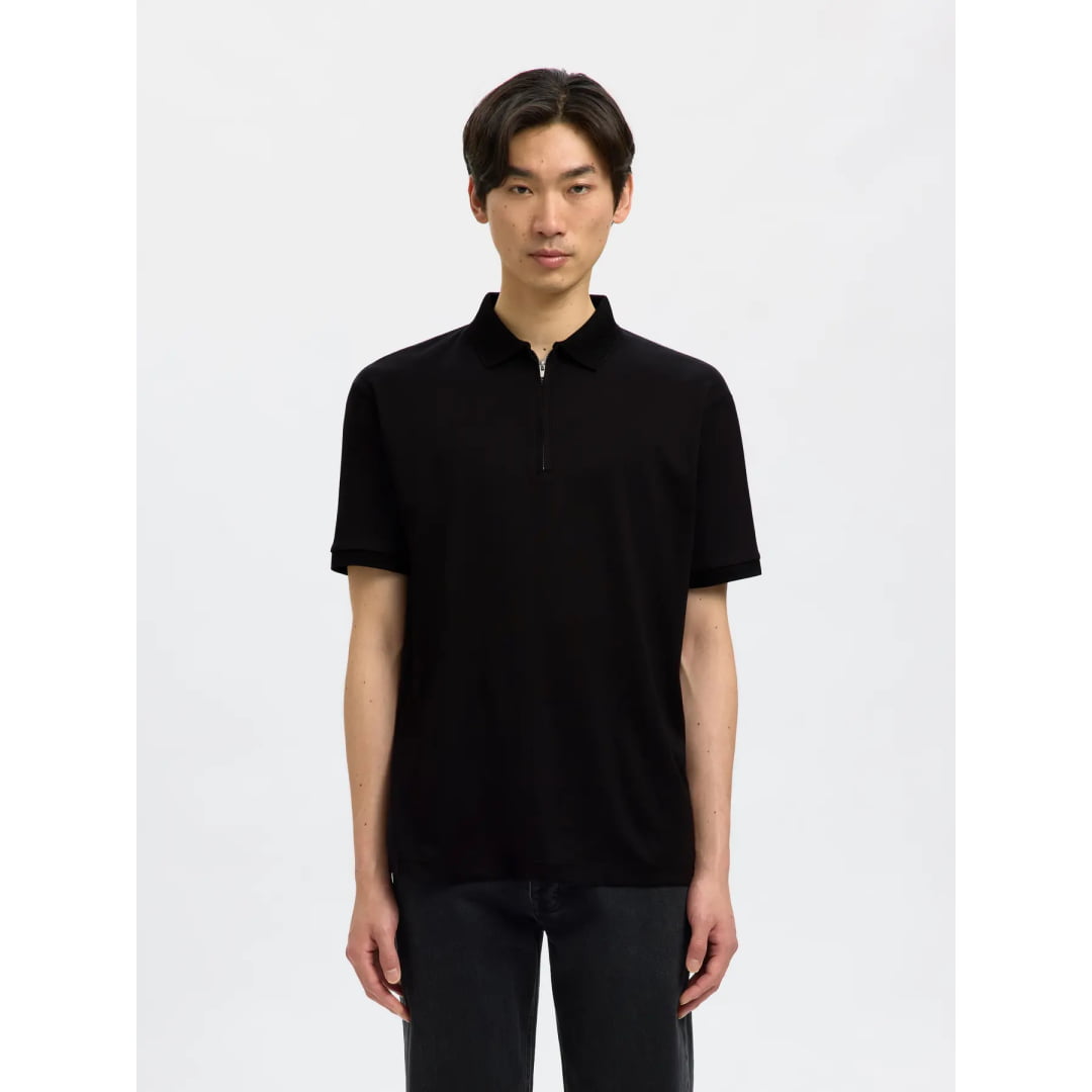 Polo Selected SLHFAVE Zip Black - Slhfave - Insidshop.com
