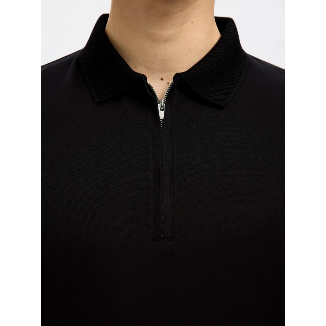 Polo Selected SLHFAVE Zip Black - Slhfave - Insidshop.com
