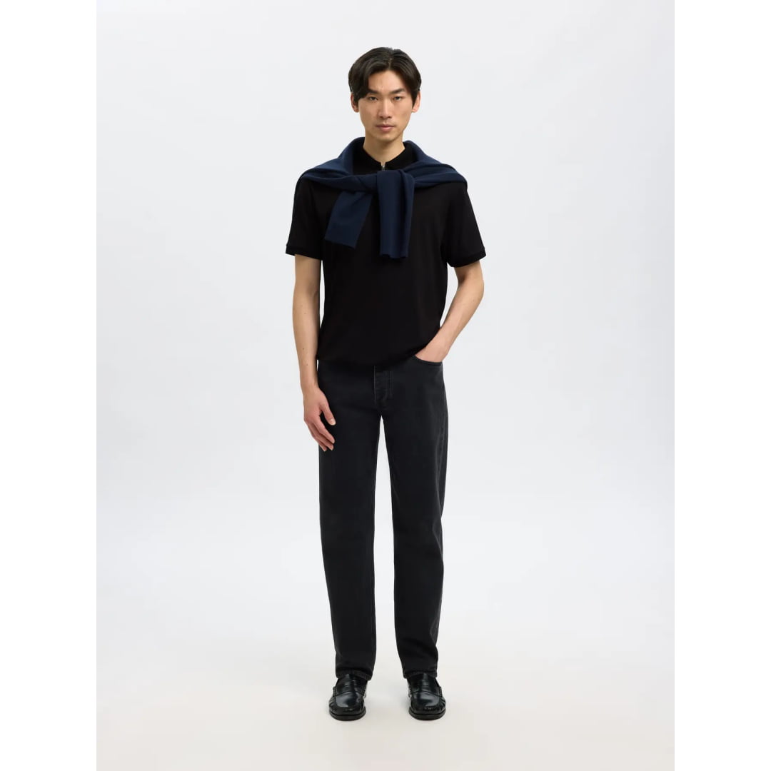 Polo Selected SLHFAVE Zip Black - Slhfave - Insidshop.com