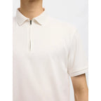 Polo Selected SLHFAVE Zip Cloud Dancer - Slhfave