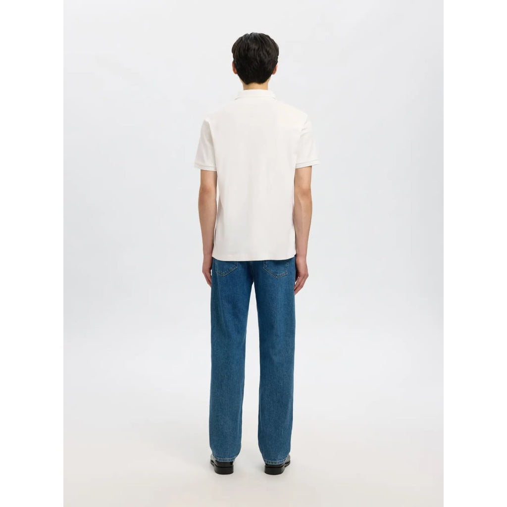 Polo Selected SLHFAVE Zip Cloud Dancer - Slhfave