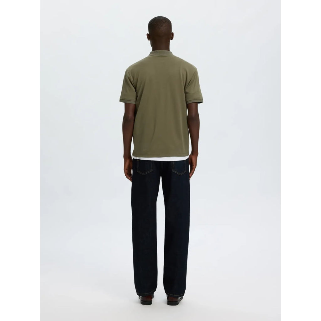 Polo Selected SLHFAVE Zip Kalamata - Cloud Dancer